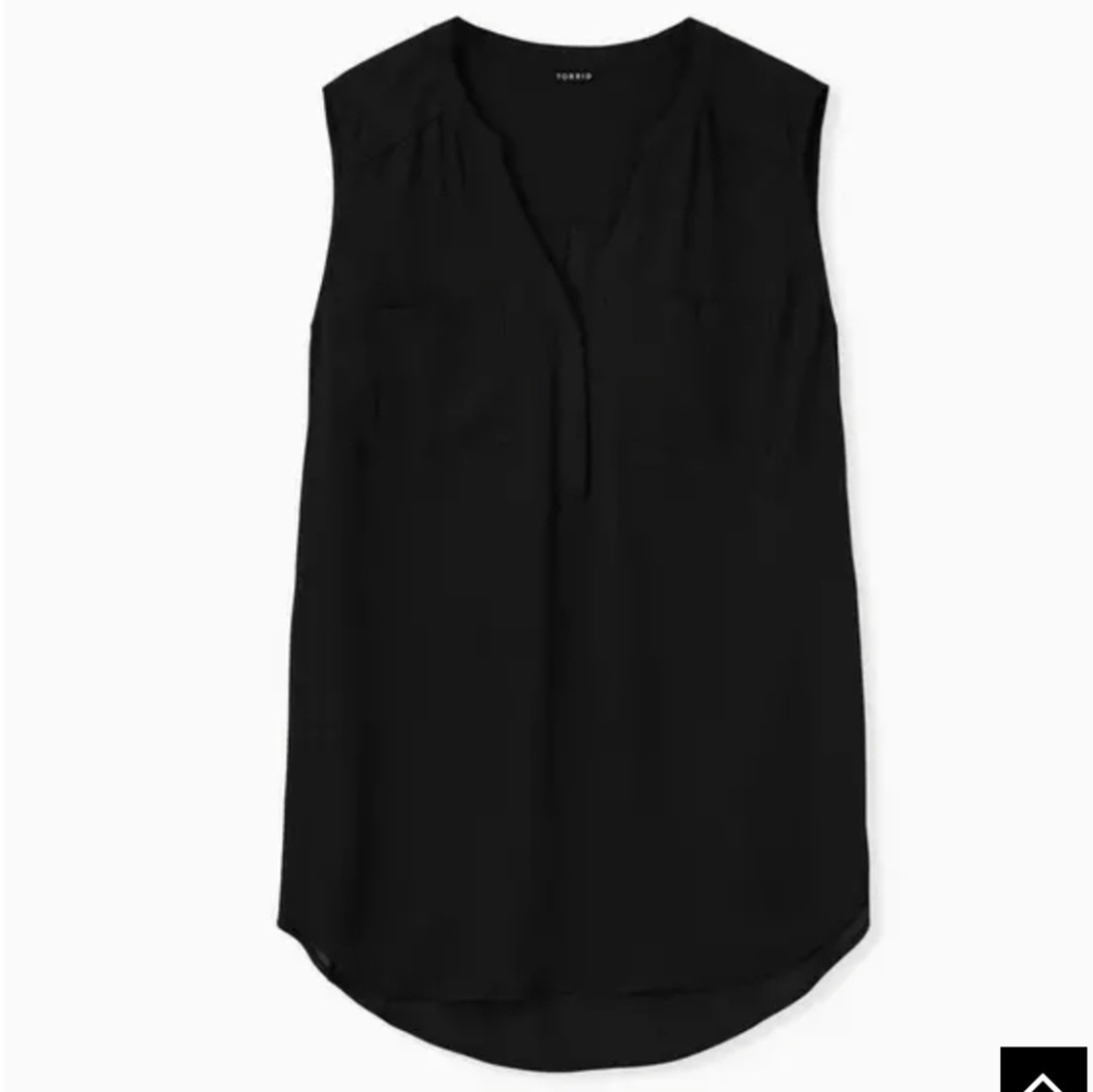 Torrid Georgette Black Sleeveless Top
